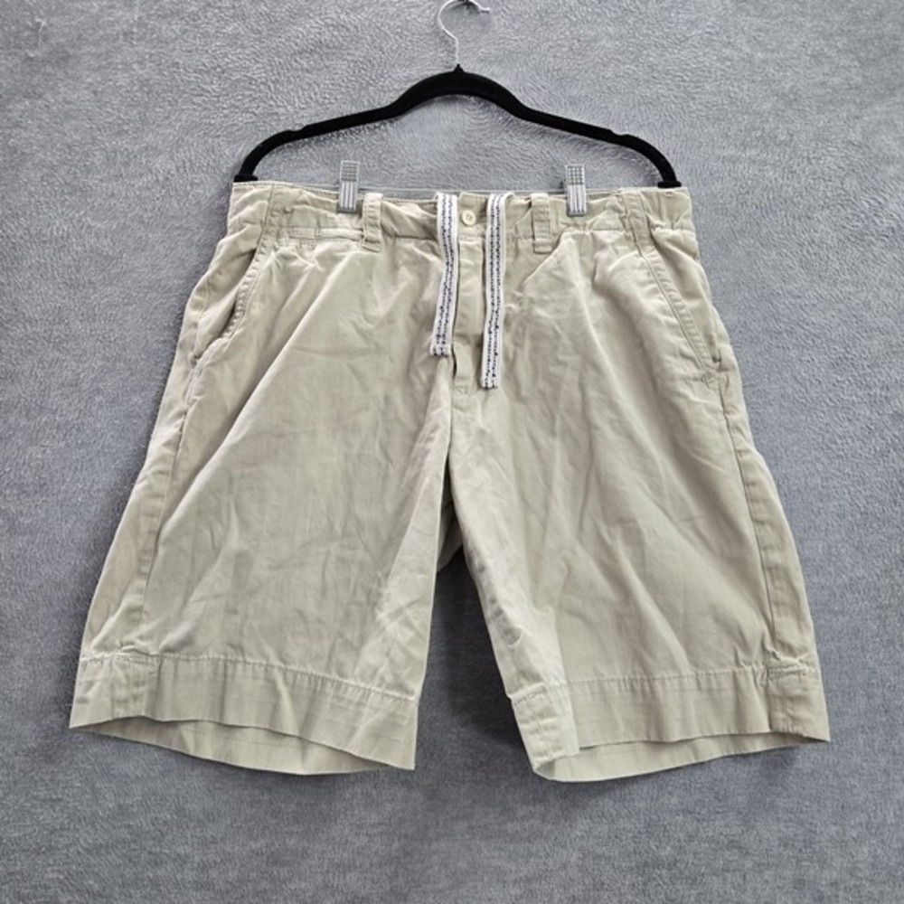 Polo By Ralph Lauren Men Shorts 33 Beige Player Logo Embroidery Chino Drawstring